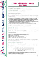 3 n&uacute;meros - 3 papeles