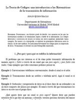 Teor&iacute;a de c&oacute;digos
