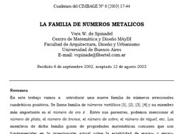 N&uacute;meros met&aacute;licos