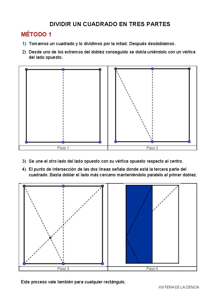 Dividir en tres partes iguales