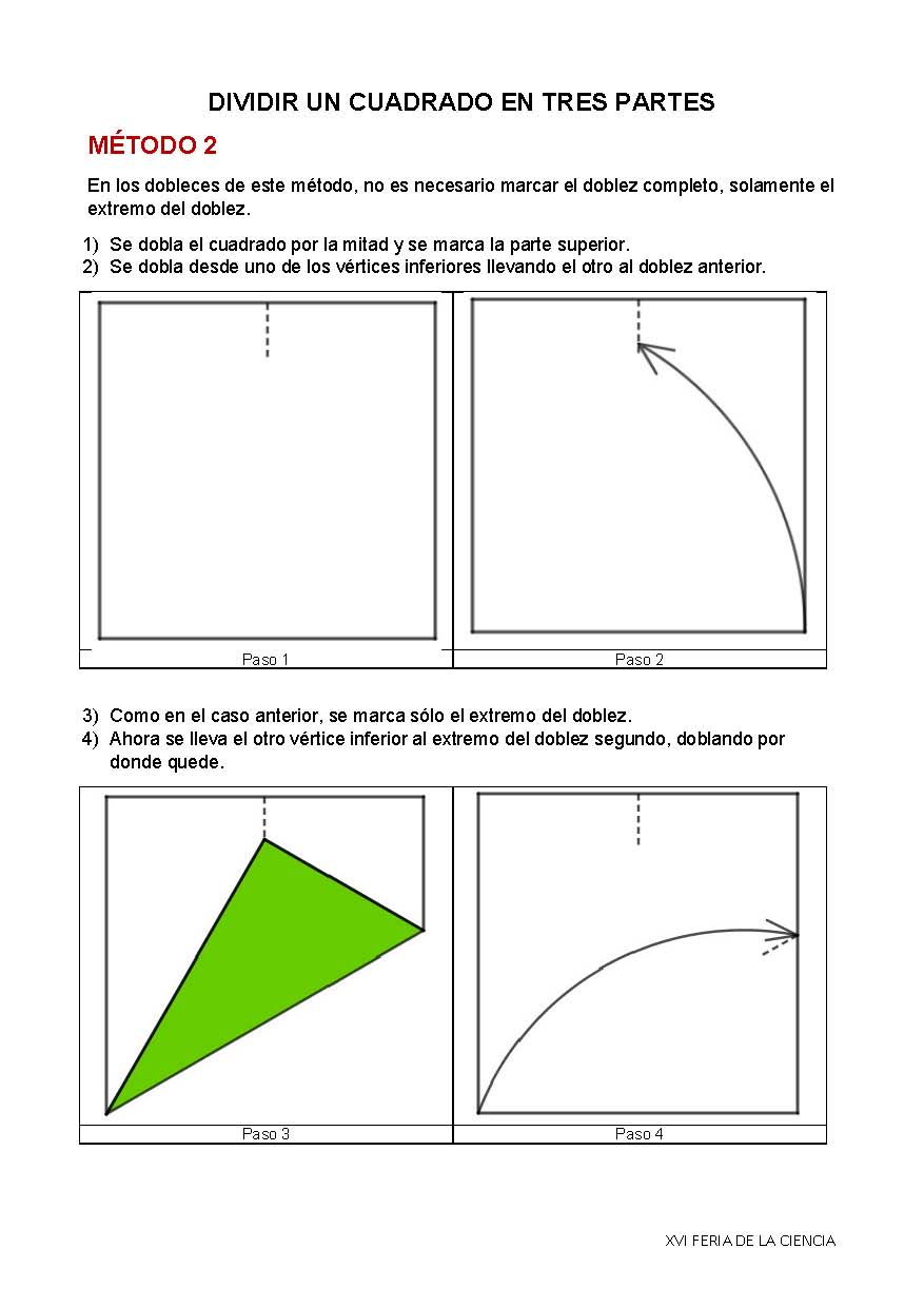 Dividir en tres partes iguales