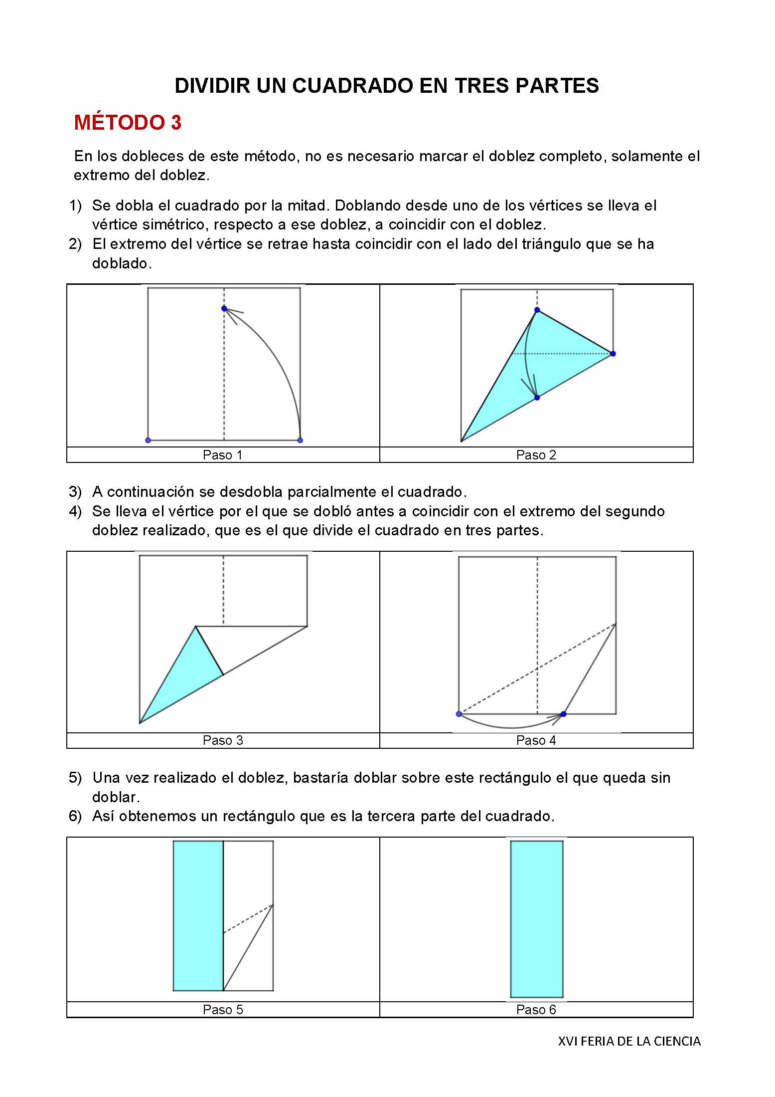 Dividir en tres partes