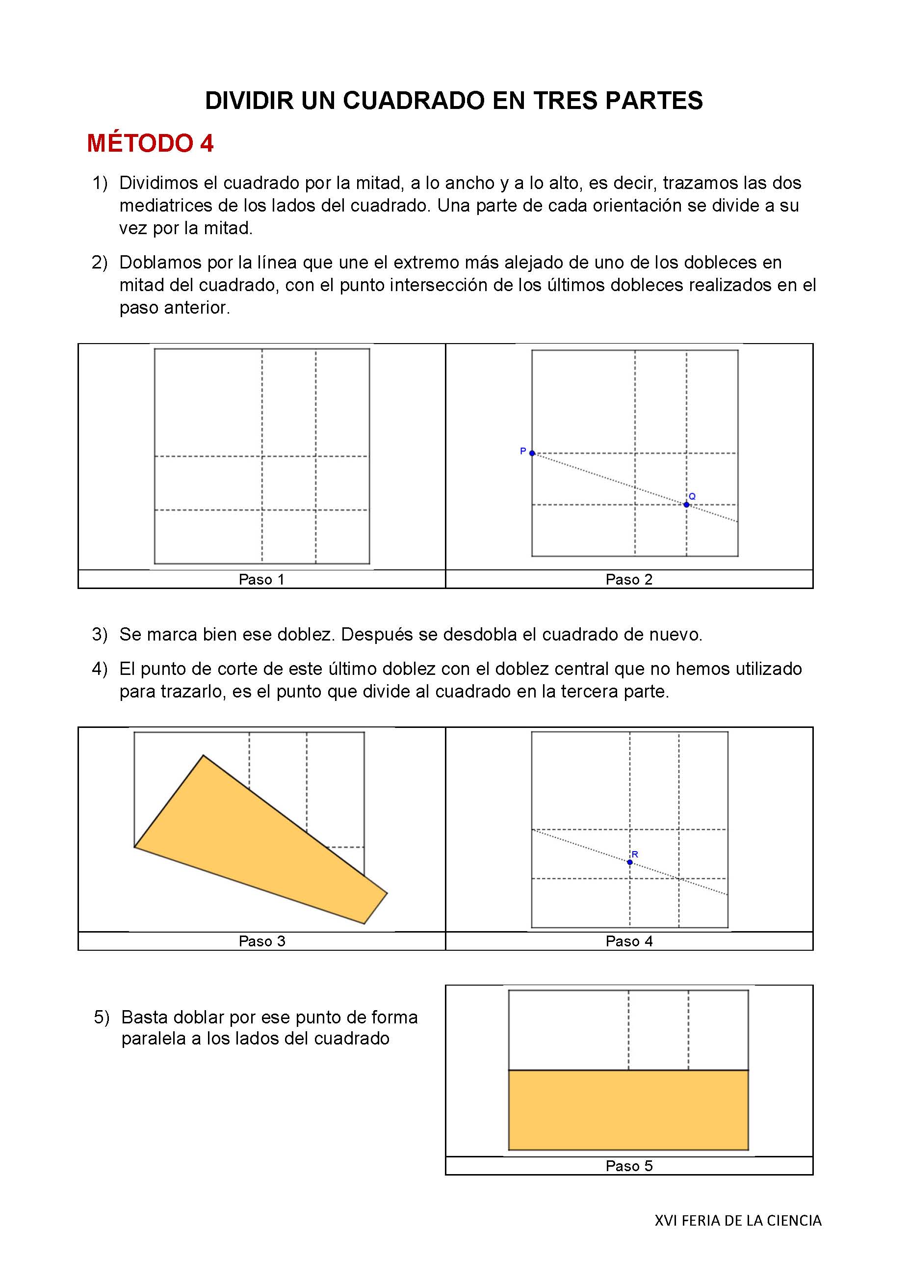 Dividir en tres partes iguales