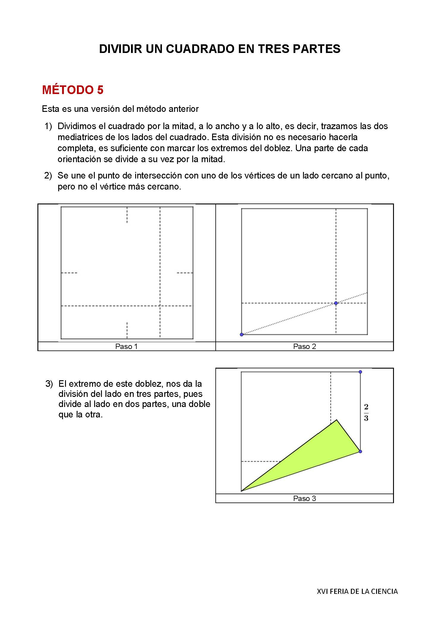 Dividir en tres partes iguales