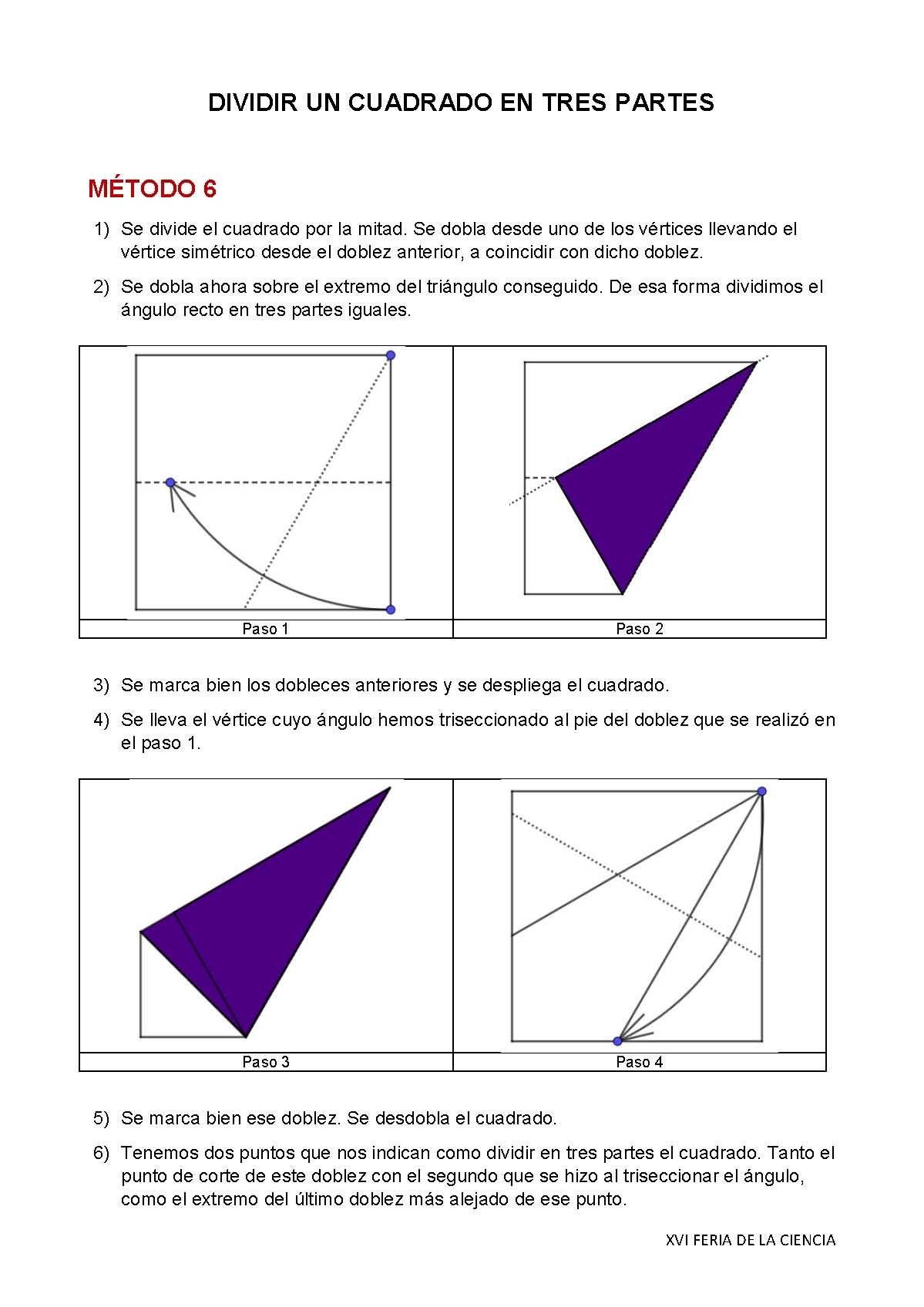 Dividir en tres partes iguales