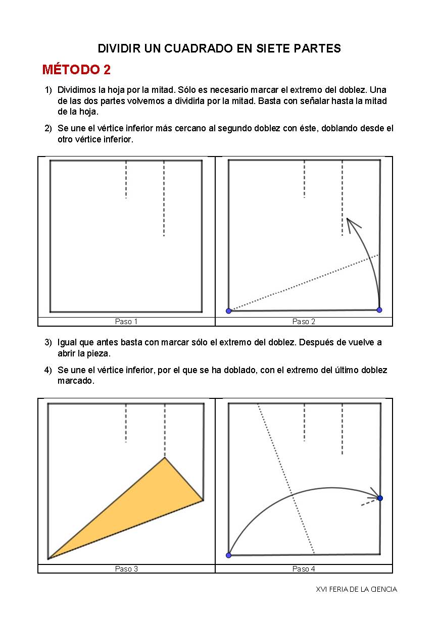 Dividir en siete partes iguales