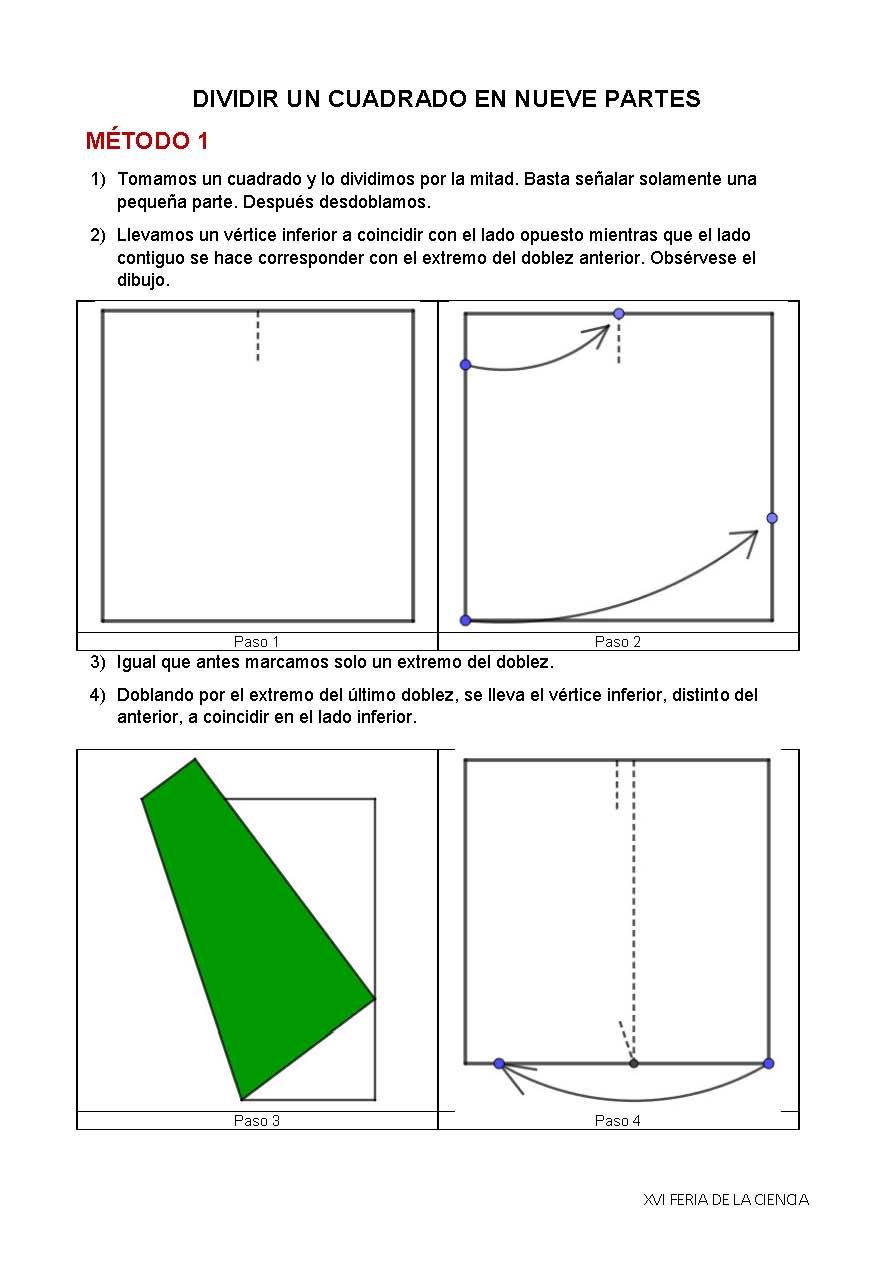 Dividir en nueve partes iguales