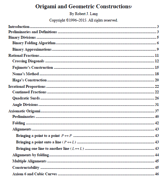 Origami construcciones