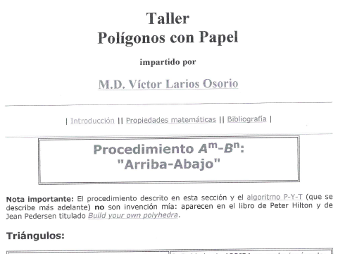 Taller: pol&iacute;gonos con papel