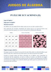 Puzzle de ecuaciones