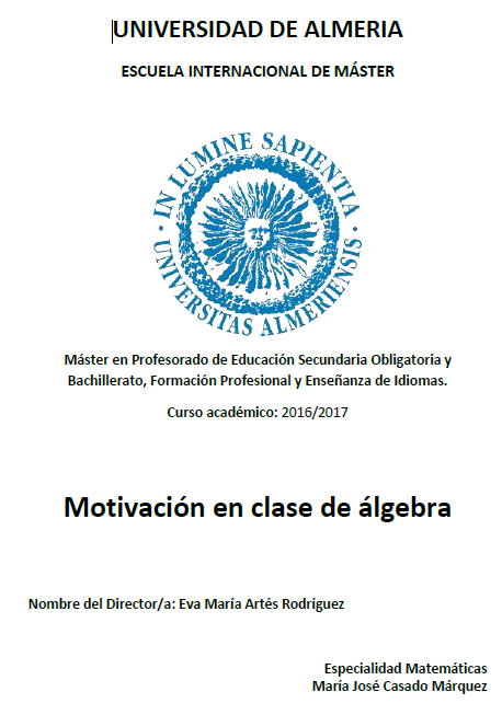 Motivaci&oacute;n en clase de &aacute;lgebra